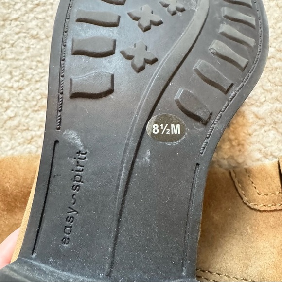 Easy Spirit Sherpa Lined Suede Ankle Booties - Picture 6 of 7